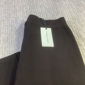Apiece Apart Rene Pull On Wide Leg Pants Deep Espresso Knit‎ Size L NWT
